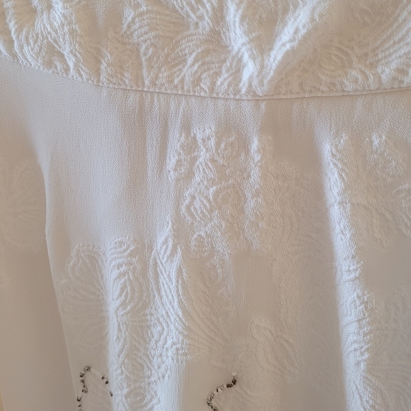 Soft Surroundings Lace Trimmed Flowy Summer Skirt White Size Large Petite - Picture 6 of 7